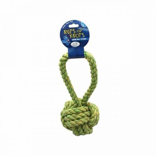 “Nuts For Knots” Βαμβακερό Σχοινί με Μπάλα και Λαβή της Happy Pet