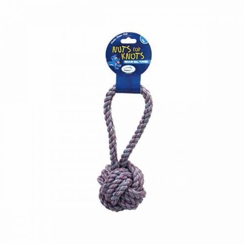 “Nuts For Knots” Βαμβακερό Σχοινί με Μπάλα και Λαβή της Happy Pet