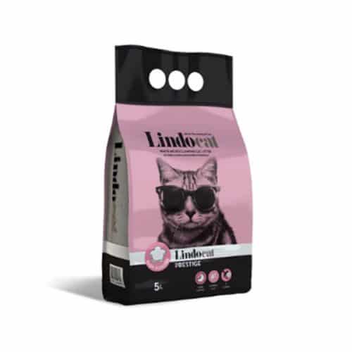 Αμμος για Γάτες Λευκός Μπετονίτης LindoCat 5 Λίτρα με Αρωμα Πούδρας