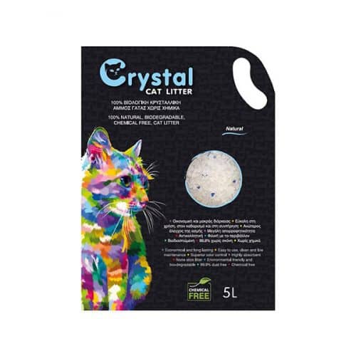 Αμμος για Γάτες Σιλικόνης Crystal Natural 5 - 10 - 20 Λίτρα