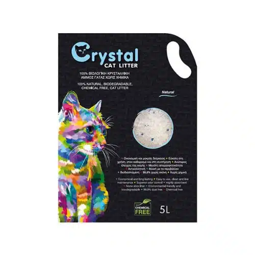Αμμος για Γάτες Σιλικόνης Crystal Natural 5 - 10 - 20 Λίτρα