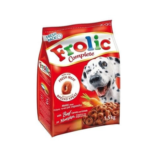 Frolic Complete 1.5kg με Μοσχάρι για Ενήλικους Σκύλους