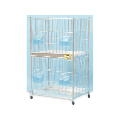 Ζευγαρώστρα Νίκελ Δυόροφη 40x27x68cm της Κλουβοτεχνικής