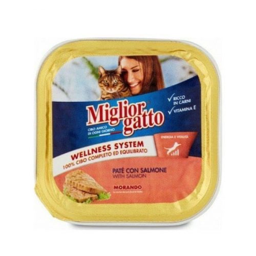 Miglior Gatto 100gr Πατέ Τροφή Γάτας με Σολομό