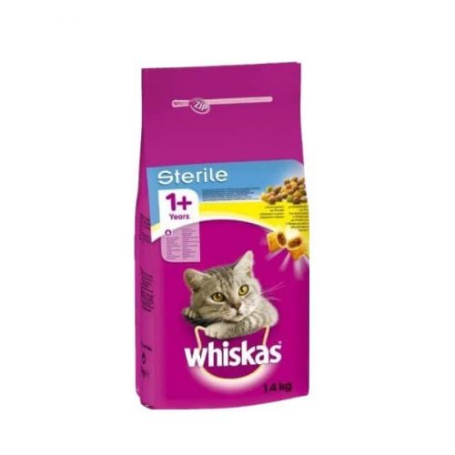 Ξηρά Τροφή Whiskas Sterile για Στειρωμένες Γάτες 14kg