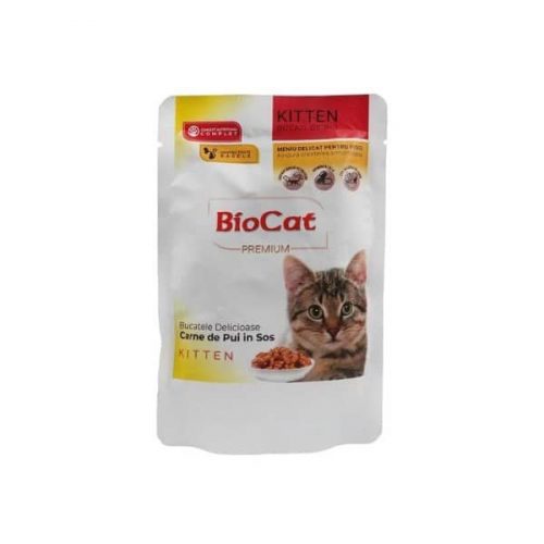 BioCat Kitten 85gr Φακελάκι για Μικρά Γατάκια με Κοτόπουλο