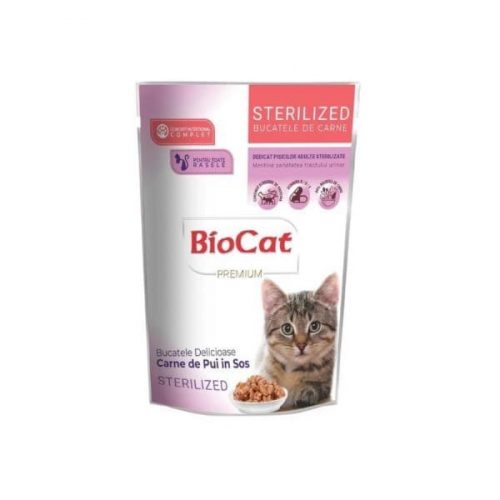 BioCat Sterilized 85G Φακελάκι για Στειρωμένες Γάτες με Κοτόπουλο
