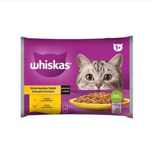 Whiskas Φακελάκια για Γάτες με Κοτόπουλο σε Σάλτσα 4x100gr