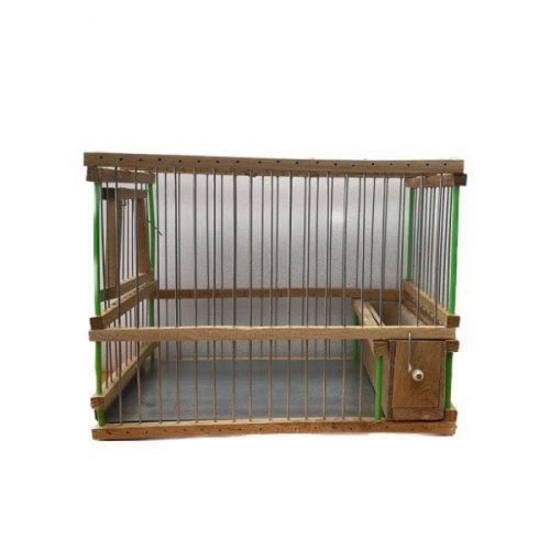 Ξύλινο Χειροποίητο Mini Κλουβί για Πτηνά 25x16x19h
