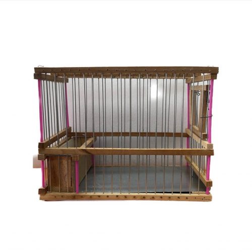 Ξύλινο Χειροποίητο Mini Κλουβί για Πτηνά 25x16x19h