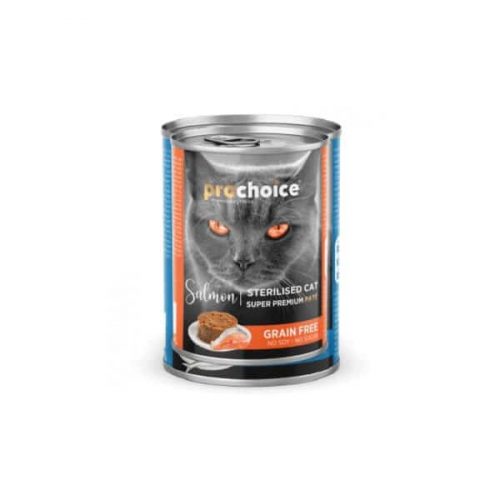 Prochoice Cat Food Grain Free Sterilised With Salmon 400gr Πατέ