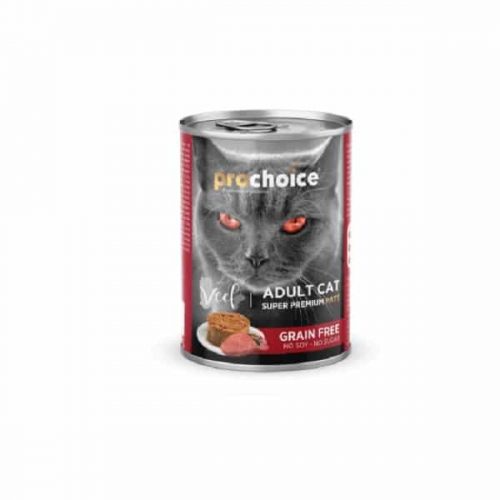 Prochoice Cat Food Grain Free With Veal 400gr Πατέ