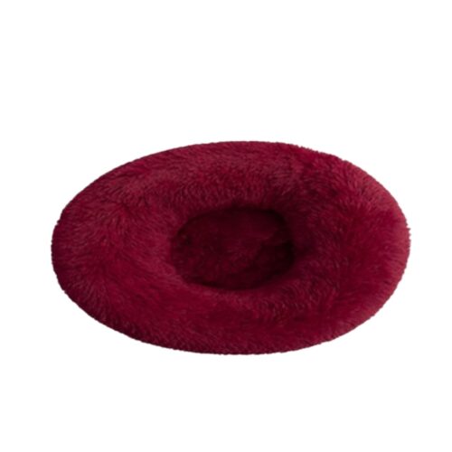 Denik pets Γουνινο Antistress Fluffy Κρεβατι Στρογγυλο Σκυλου-Γατας 80x80Cm Κοκκινο