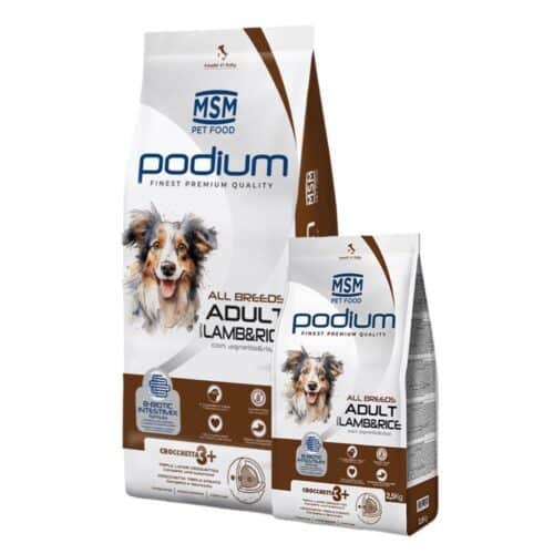 Podium All Breeds Ξηρά Τροφή για Ενήλικους Σκύλους με Αρνί & Ρύζι 14kg