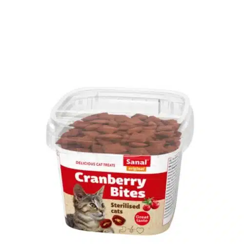 Sanal Cat Bite Cranberry Sterilised Cup 75gr Λιχουδιές για Στειρωμένες Γάτες