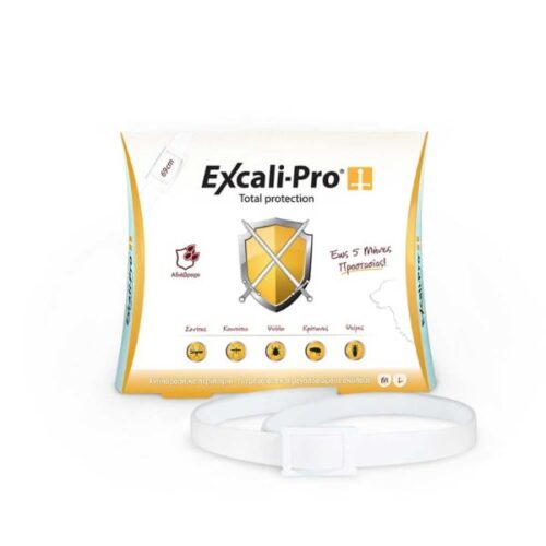 Αντιπαρασιτικό Κολάρο Excali Pro M/L 69cm Aδιάβροχο εως 5 Μήνες Προστασία