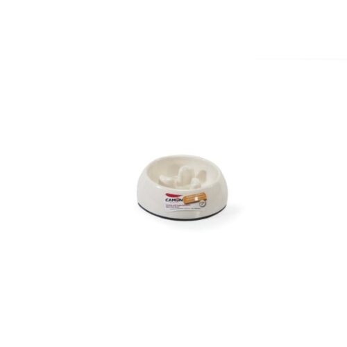 CAMON Μπολ Αργού Ταΐσματος για Σκύλους Medium 17cm Λευκό