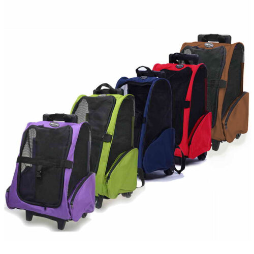 Τσάντα Μεταφοράς Denik Pet Carrier Trolley Καφέ 38x26x55cm