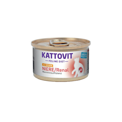 Κλινική Δίαιτα για Γάτες για τα Νεφρά KATTOVIT RENAL με Κοτόπουλο 85 gr