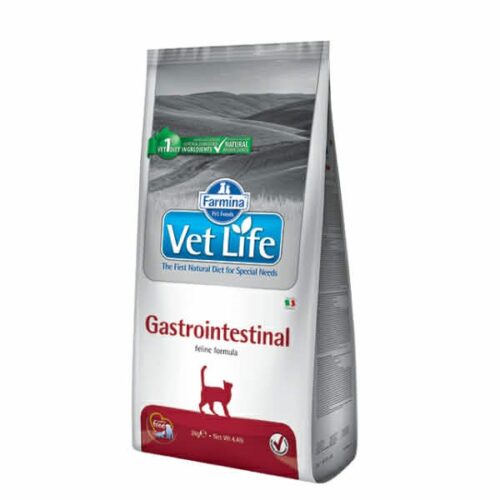 Vet Life Natural Diet Cat Gastrointestinal 2kg Ξηρά Τροφή για Ενήλικες Γάτες με Ευαίσθητο Γαστρεντερικό