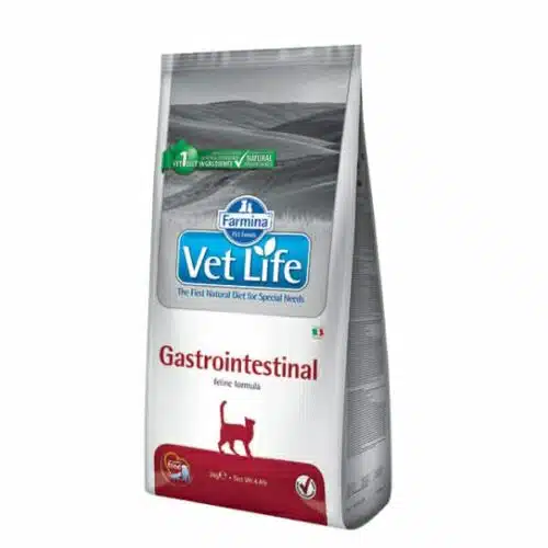 Vet Life Natural Diet Cat Gastrointestinal 2kg Ξηρά Τροφή για Ενήλικες Γάτες με Ευαίσθητο Γαστρεντερικό