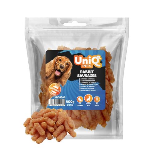 Uniq Pets Λιχουδιές για Σκύλους Λουκάνικα Κουνελιού 500gr