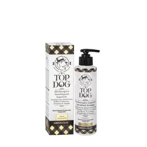 Top Dog &Upsilon;&pi;&omicron;&alpha;&lambda;&lambda;&epsilon;&rho;&gamma;&iota;&kappa;ό &Sigma;&alpha;&mu;&pi;&omicron;&upsilon;ά&nu; &Sigma;&kappa;ύ&lambda;&omicron;&upsilon; Green Clay 250ml