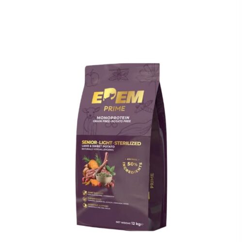 Edem Prime Grain Free Senior Light Sterilised Monoprotein Lamb 2kg Ξηρά Τροφή για Ηλικιωμένους - Στηρωμένους Σκύλους με Αρνί