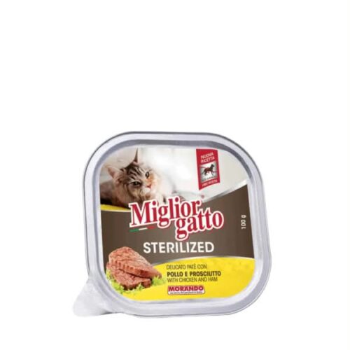Miglior Gato Sterilised Κοτόπουλο & Προσούτο Πατέ 100gr