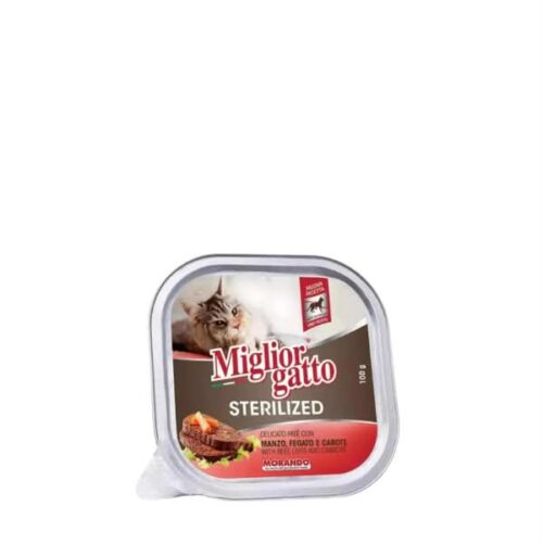 Miglior Gatto Sterilised Πατέ Βοδινό & Συκώτι & Καρότο 100gr