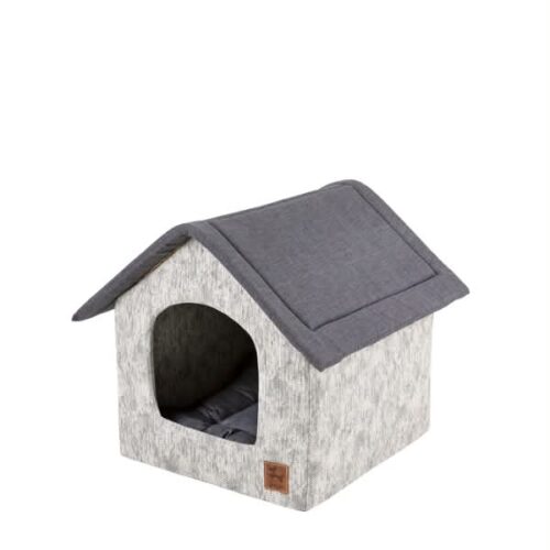 PQP Σπιτάκι Comfort Σκύλου – Γάτας 48 x 43 x 53 cm Γκρι-Ψαροκόκκαλο